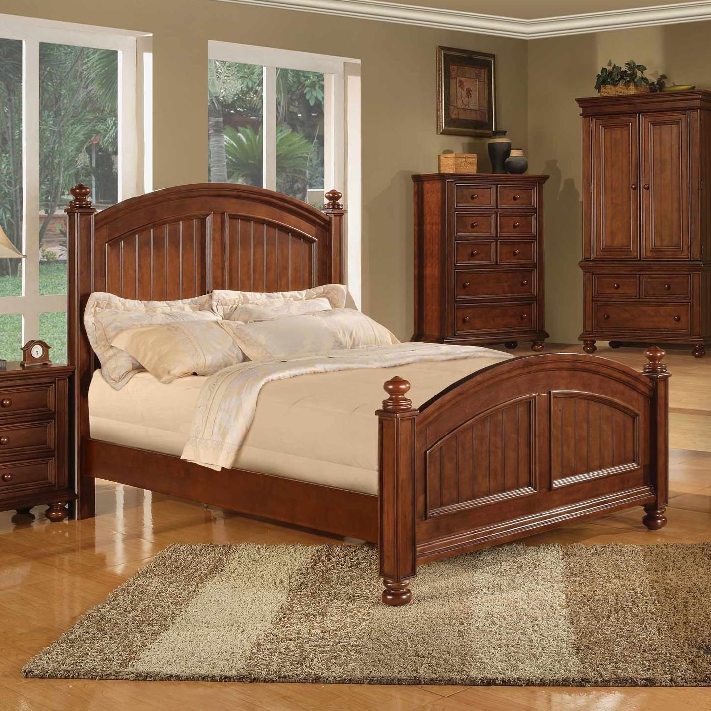 Cape Cod BG1001KN2 Transitional Panel King Bed with Bun Feet Sadler's